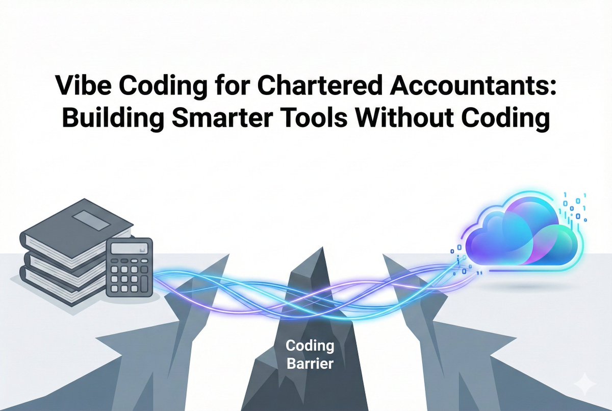 FinTalkByMeet's tweet photo. Vibe Coding for Chartered Accountants 🧵
For years, building custom tools meant either expensive developers or learning to code yourself. Both were unrealistic when audits and filings take priority.

That gap is closing.

The idea of vibe coding became popular after insights shared by Andrej Karpathy (@karpathy).