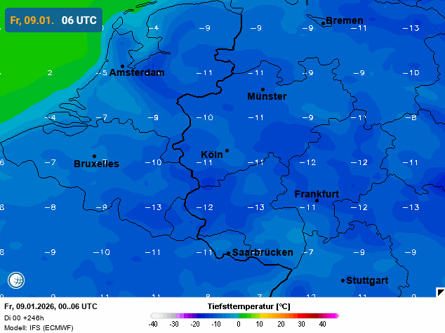 WeermanMichael's tweet photo. Analyse EC oper 00Z. Sneeuw inferno voor de Randstad? De atmosfeer wordt onstabieler, met vochtige  kou instroom op 1500 m tot -13C . Actieve sneeuwbuien trekken rond 3 Koningen  het land op. Sneeuwdek vorming, met later matige tot zelfs strenge vorst opties! 🥶 #WINTER https://t.co/vWvjwrKzzA
