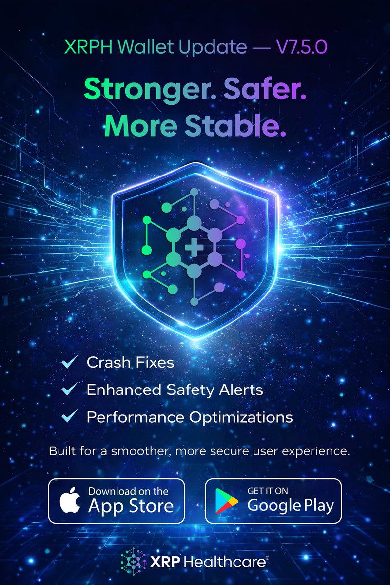 XRPH Wallet v7.5.0 is now live.

✅ Crash fixes
✅ Safety enhancements
✅ Improved stability across devices

Update now on iOS &amp; Android:

iOS: apps.apple.com/gb/app/xrph-wa…

Android: play.google.com/store/apps/det…