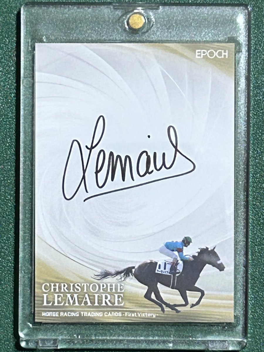 ルメール ✖️ アーモンドアイ サイン 競馬カード ルメール ✖️ アーモンドアイ サイン 競馬カード 新品 サラブレッド