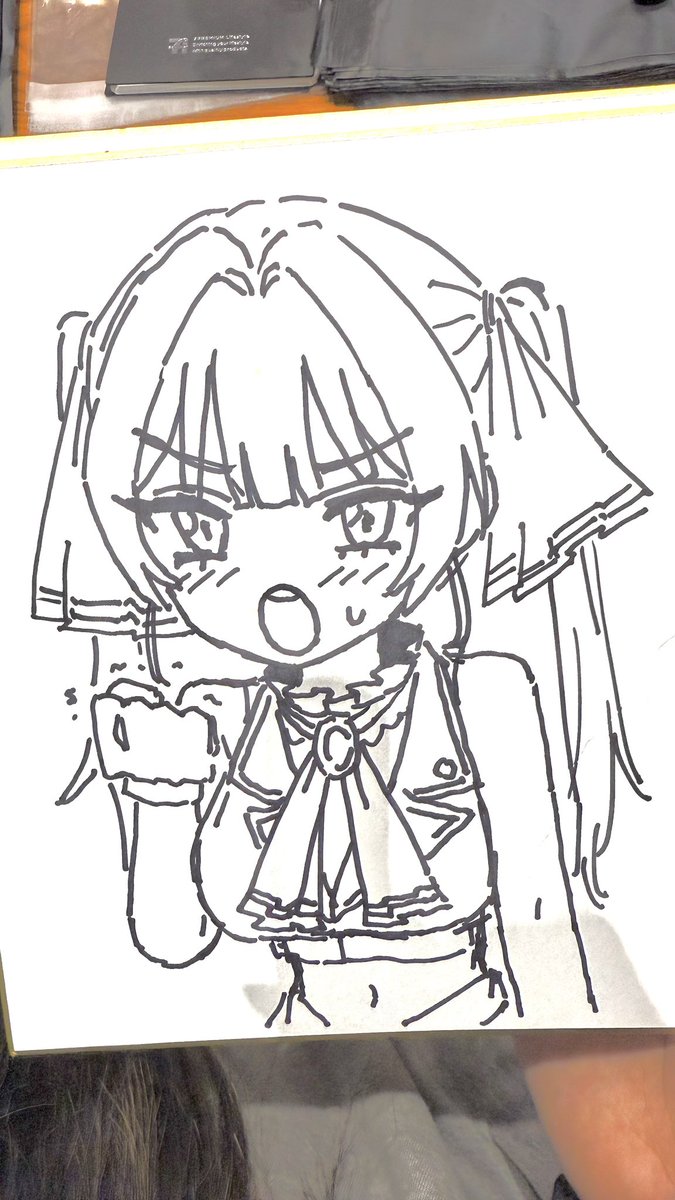 撤収しました！
初めてのサークル参加、とても幼かったのですが、ご来場の皆様、誠にありがとうございました😍

下の図はふたなりになりたいと叫ぶ船長です。