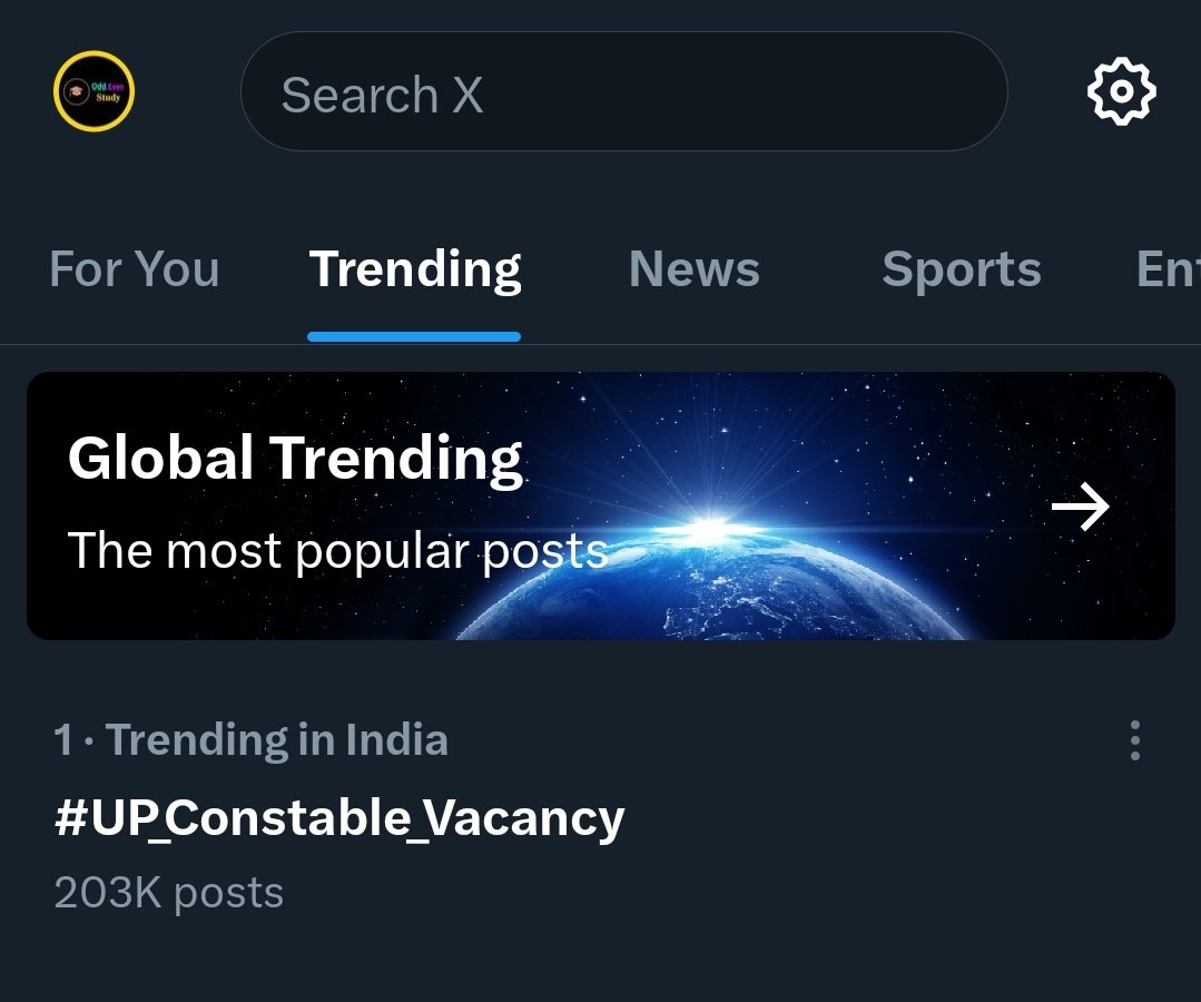 oddevenstudy's tweet photo. Trending no 1 203k tweet🔥🔥🔥
#UP_Constable_vacancy https://t.co/xB4Z10ZgSw