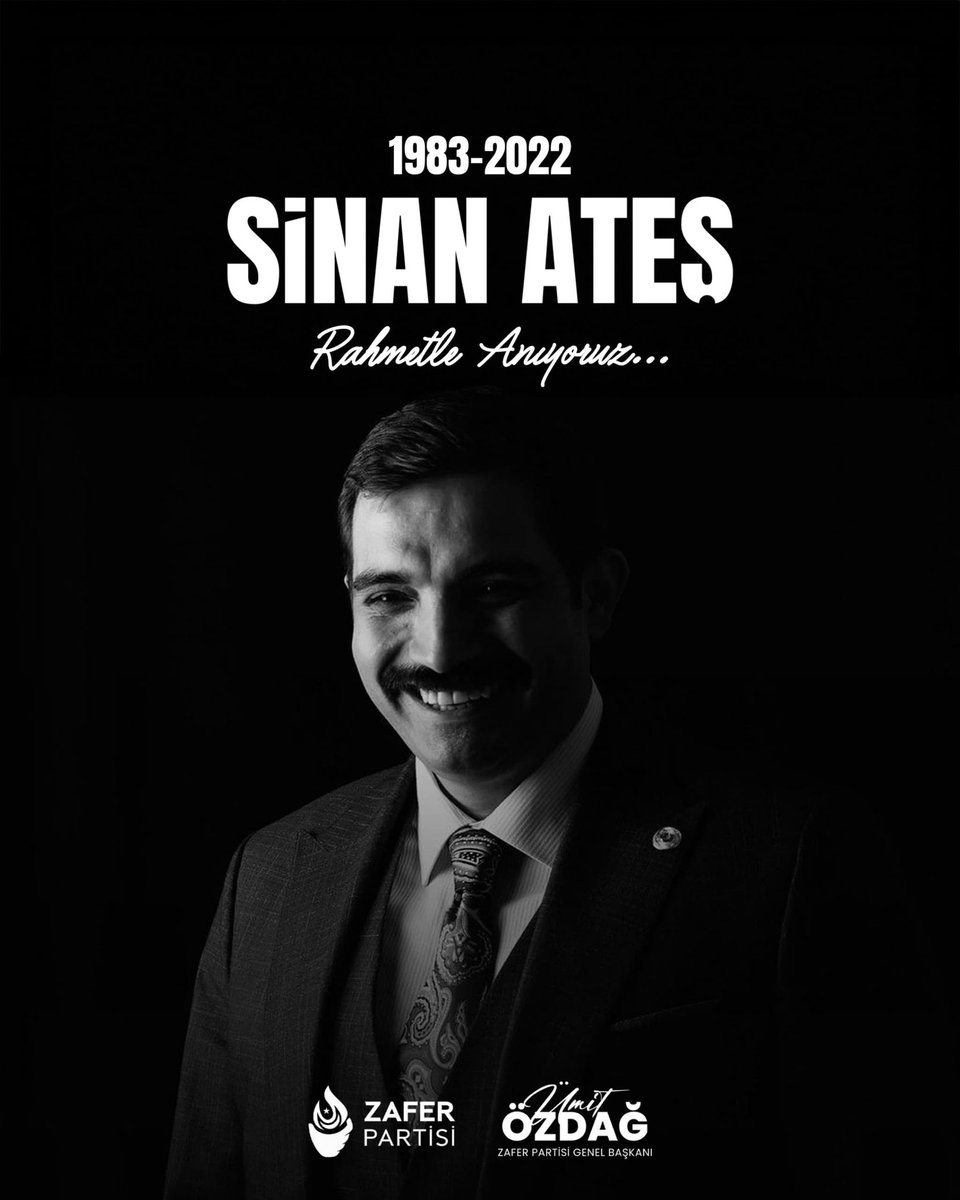 Ankara'nın göbeğinde torbacılara öldürtülen Sinan Ateş'i vefatının yıl dönümünde saygı ve rahmetle anıyorum.