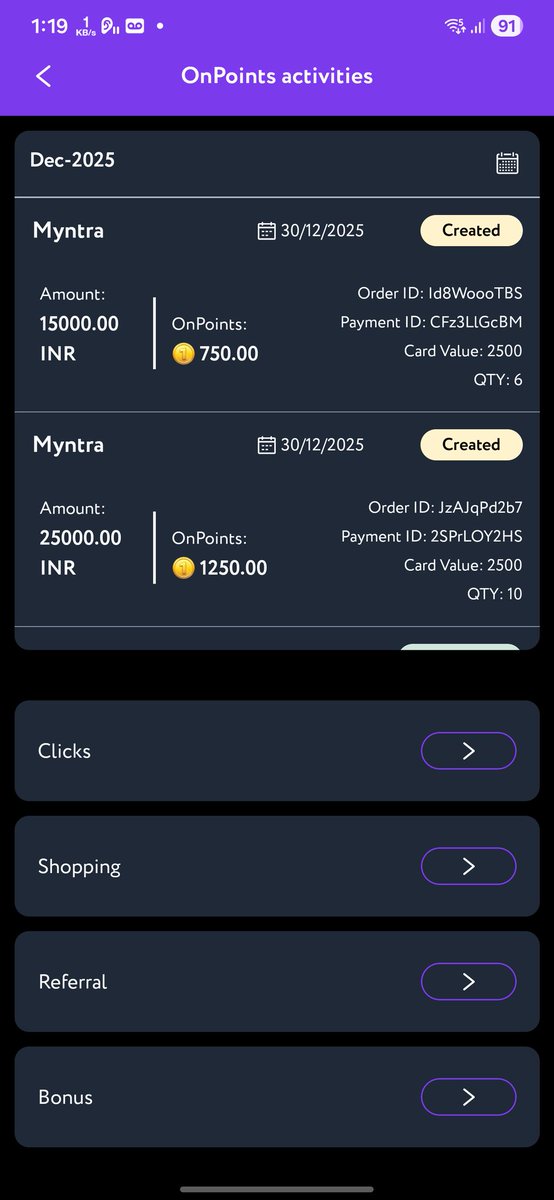 isaurabhrajput's tweet photo. @onpointindia 
My payment is completed status showing generted but haven't received my gift cards on mail https://t.co/OcbE95hBUl