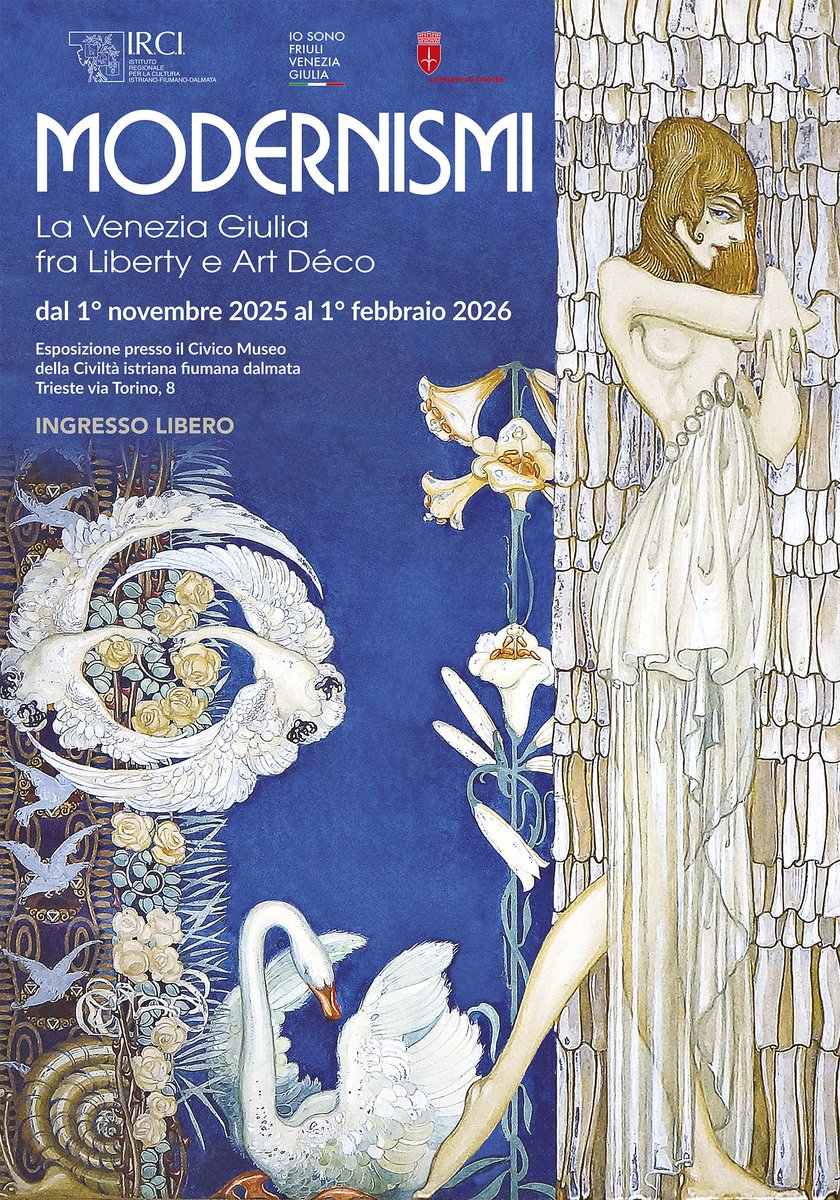 "Modernismi"!

Aperti il 30 Dicembre 2025 regolarmente, 10:30-12:30 e 16:30-18:30; il 31 Dicembre solo 10:30-12:30; il 1 Gennaio solo 16:30-18:30; dal 2 Gennaio in avanti, standard 10:30-12:30 e 16:30-18:30. 6 Gennaio aperti.

Vi aspettiamo qui all'IRCI in via Torino 8, Trieste.