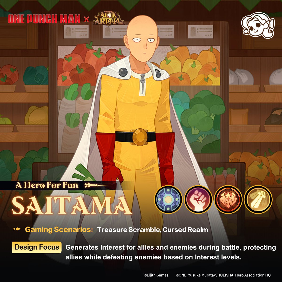 AFK_Arena's tweet photo. What is Saitama - A Hero For Fun best at?
Discover his tactical profile: https://t.co/xo3VU3Mq8S