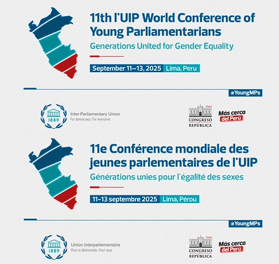 IPUparliament's tweet image. Both more senior and #YoungMPs gathered in Peru 🇵🇪 last September for #IPU and @congresoperu's 11th Global Conference of Young #MPs to accelerate progress on advancing #genderequality.

Watch the highlights 🎥
➡️youtube.com/live/Nyi8uB5er…
