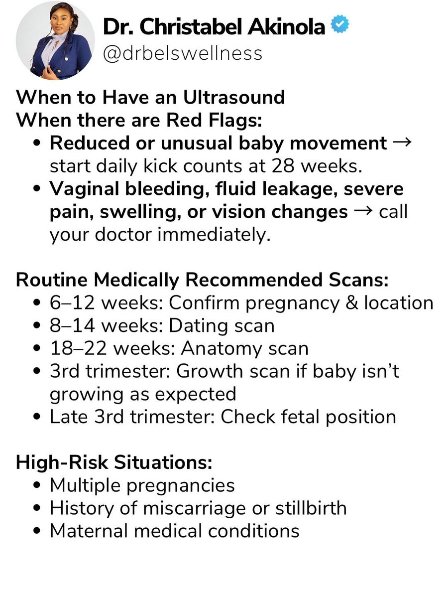 Drbelswellness's tweet photo. It’s confession time… how many times did you have an ultrasound done before your delivery? I know of a queen who did nothing less than 25! 😩 Please, let’s stay on the side of caution and avoid ultrasounds if they’re not necessary. They could be dangerous if used excessively. https://t.co/ksIUt7TXtM