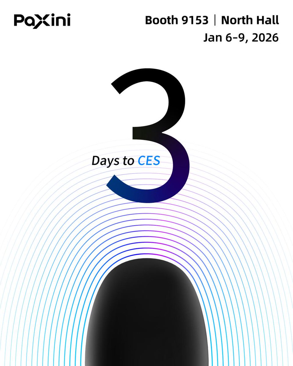 3 days to CES 2026.
Intelligence is rooted in interaction.

#CES2026 #Robotics #PaXini