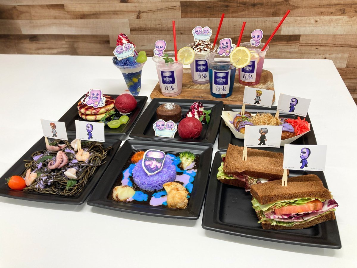 Food and drinks from the Ao Oni Pop-up Café (2025)