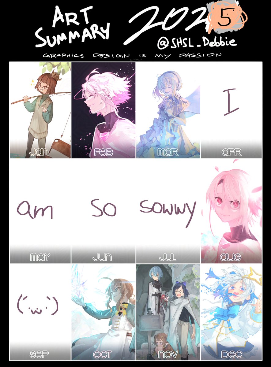 was busy with comms (and life pien), I'll try again next time
did practice a lot of background art, mostly on comms tho lmao
#ArtSummary2025
#2025年の絵を振り返る