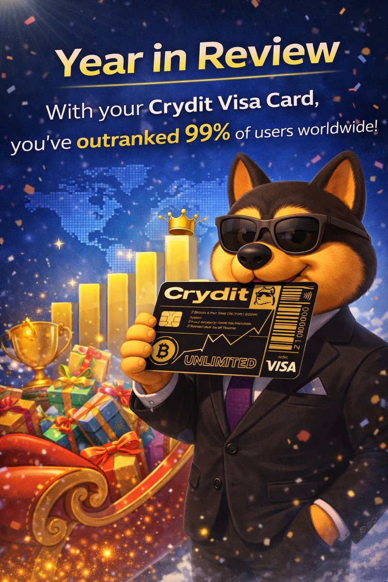 📊 Your Crydit Year in Review 2 is here – check it now! Maybe Crydit Visa  will bring you good luck in 2026 too! 🍀 #Crydit #YearInReview #CryditVisa  #GoodLuck2026 #PersonalFinance