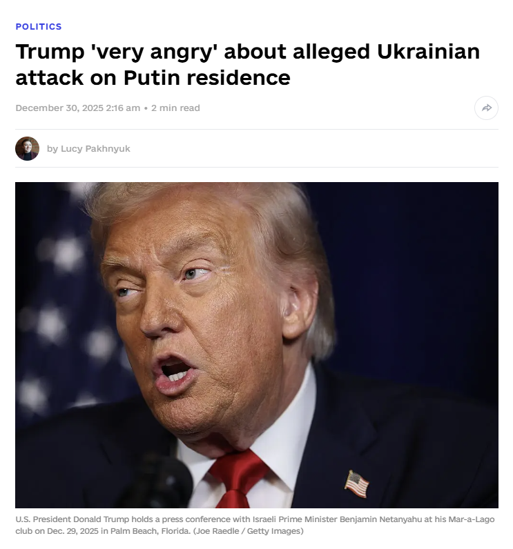 Trump is always grateful for a new reason to "be angry" at Ukraine. He gladly repeats Putin's lies. One can easily imagine how things would go if Putin attacked a NATO member. The post-truth US is not a reliable partner. US security guarantees are not worth much.