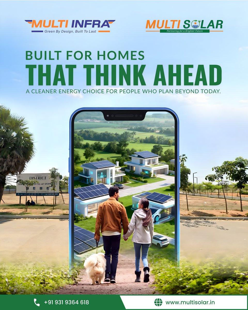 multisolar_in's tweet image. The future belongs to homes that prepare, not homes that wait.
Solar is not just about saving bills today, it is about building energy freedom for tomorrow.

At Multi Solar, we power homes that think ahead.
Cleaner, smarter, future ready.

#MultiSolar #FutureReadyHomes