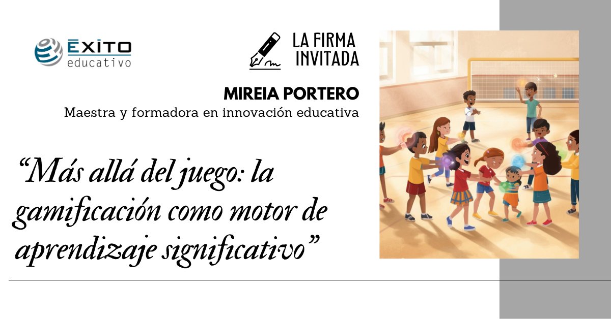 Exito_Educativo's tweet image. ✍️ LA FIRMA INVITADA. Mireia Portero Aylagas analiza cómo la gamificación transforma la experiencia educativa. 

🔗 exitoeducativo.net/gamificacion-m…

#Gamificación #Educación #EducaciónFísica #AprendizajeSignificativo #InnovaciónEducativa #Emociones #LasFirmasDeÉxitoEducativo