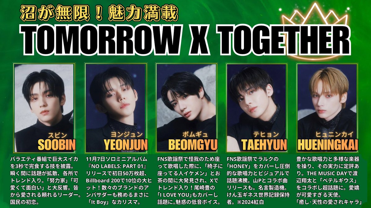 COUNTDOWN JAPAN 25/26】 #CDJ2526 で TOMORROW X TOGETHERが気になった人！  ぜひドームツアーにも来て！絶対後悔しない！ ◇日本5大ドームツアー開催中🏟️ 🔗 https://t.co/DRY0C1Xdi7  ◇ステージでも披露したHYDEさん楽曲提供の「SSS」はfeat.HYDE Ver.が1/26リリース ..., image size:1200x675