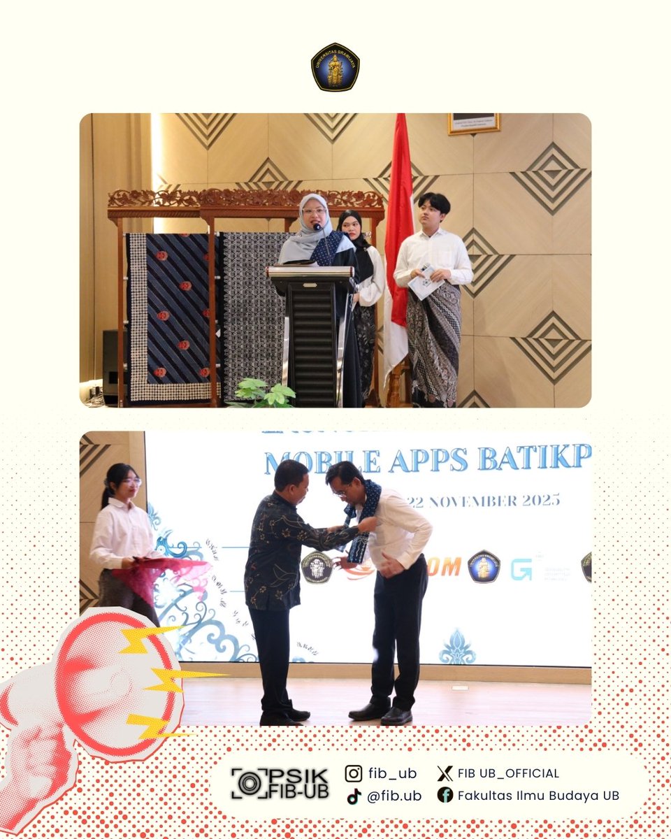 FIBUB_OFFICIAL's tweet image. Batikpedia menghadirkan informasi motif, sejarah, teknik, dan makna budaya batik secara interaktif dan ramah pengguna, sehingga warisan batik Indonesia dapat diakses lebih luas oleh masyarakat global.

e-batik.vercel.app

#UniversitasBrawijaya
#KampusUB
#FIBUB
#FIB_UB