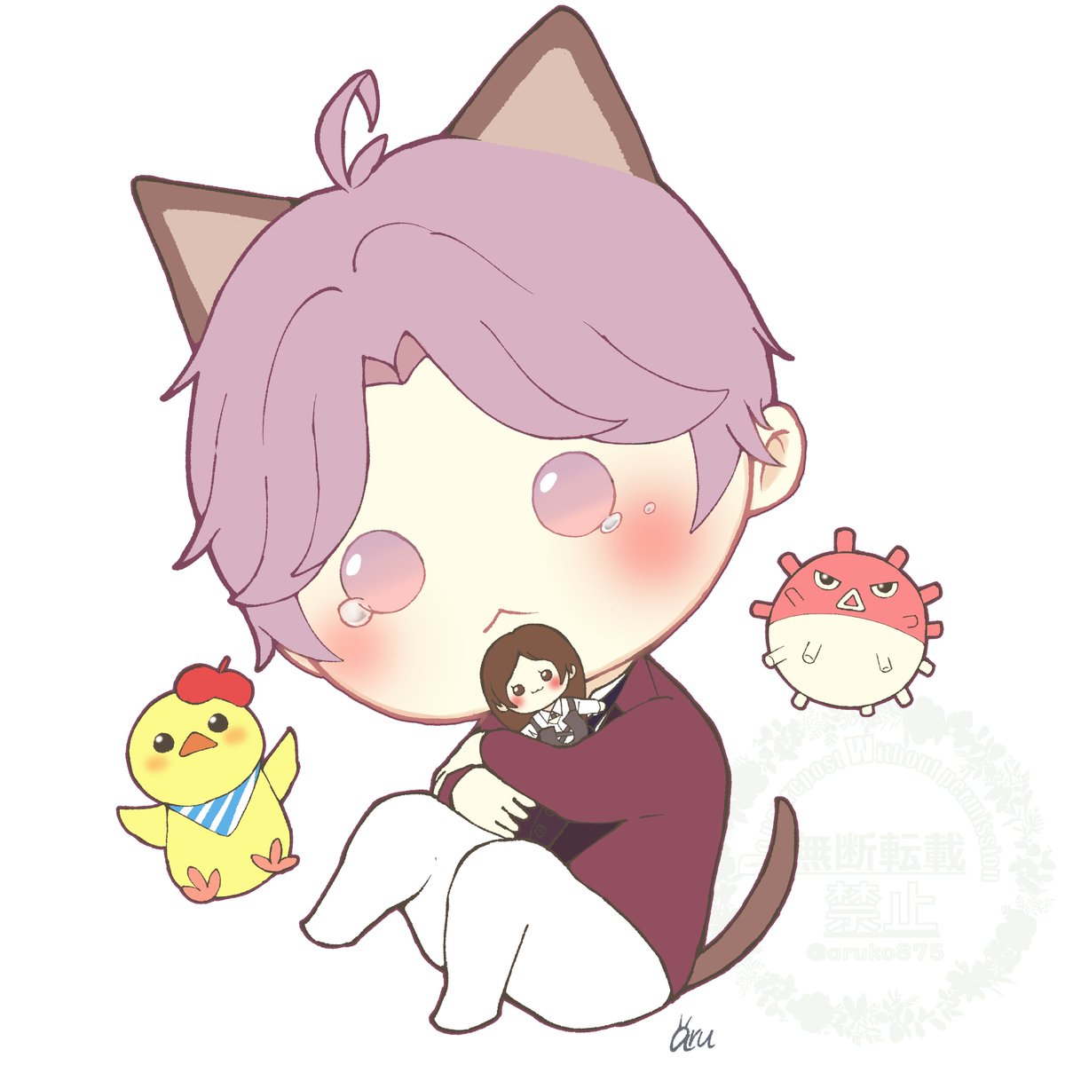 #恋と深空二次創作
＼早く帰ってきてね😢🐟／