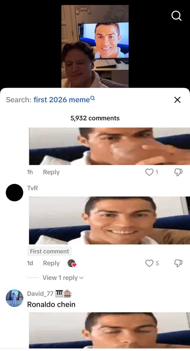 I forgot say that people are not just using this gif in the comments but in the last couple of days the amount of people posting impersonating Ronaldo is crazy. I even saw companies using this meme as an advertising for milk chocolate cause according to people thats what he is