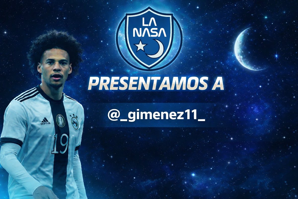 Como presentación de nuestro primer fichaje 🖊️
LaNasaEsports  incorpora a un carrilero rápido y dominante, jugador X
Jugador Intenso y con gran proyección
 Un perfil preparado para competir al máximo nivel.

<a href="/_gimenez11_/">gimenez11_</a>

#NasaeSports