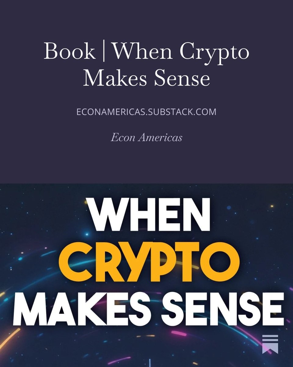 Book | When Crypto Makes Sense A Guide to Use Cases for Liberty By  @mpazgomezm https://t.co/PpeghKF8Pj