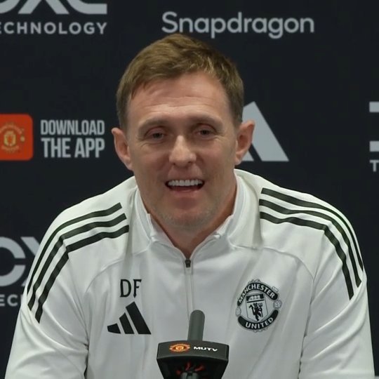UtdDistrict's tweet photo. 🚨🎙️ | Darren Fletcher asked what his Man Utd team will look like:

"Hopefully it looks like a Manchester United team that represents a bit of me and what I know is Manchester United.

"So hopefully it resembles a Manchester United team that fans can be proud of, that I can be proud of.

"And I'm sure that it will because I believe in the players, I think we've got good players and players who care. I think we've got a lot of quality in that team and I hope to give them a platform to express themselves and show that."
