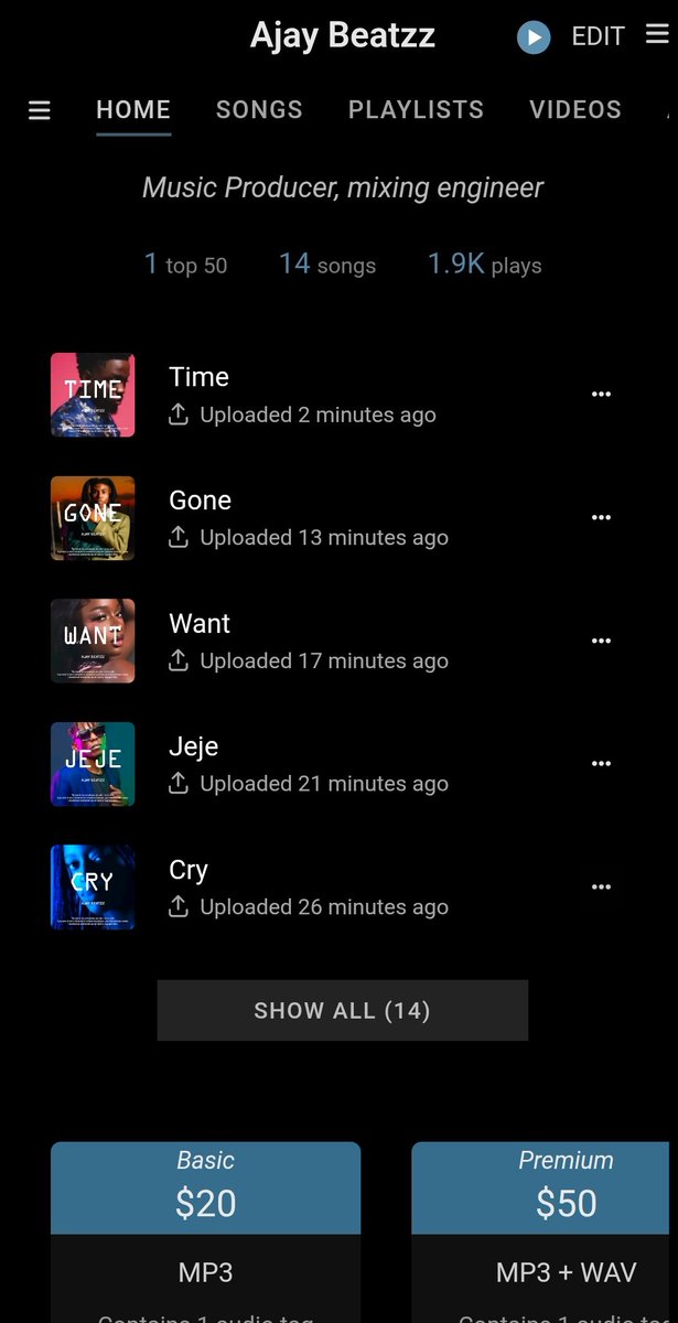 itsajaybeatzz's tweet image. Hey Am a Ugandan Music Producer 🇺🇬
Every week I upload new beats to my Beat store, 
If your an Artist 🔥🔥Go check them out 🔔
👇👇👇
soundclick.com/AjayBeatzz

#ajaybeatzz #afrobeats #typebeat  #instrumentals2026 #freebeats
