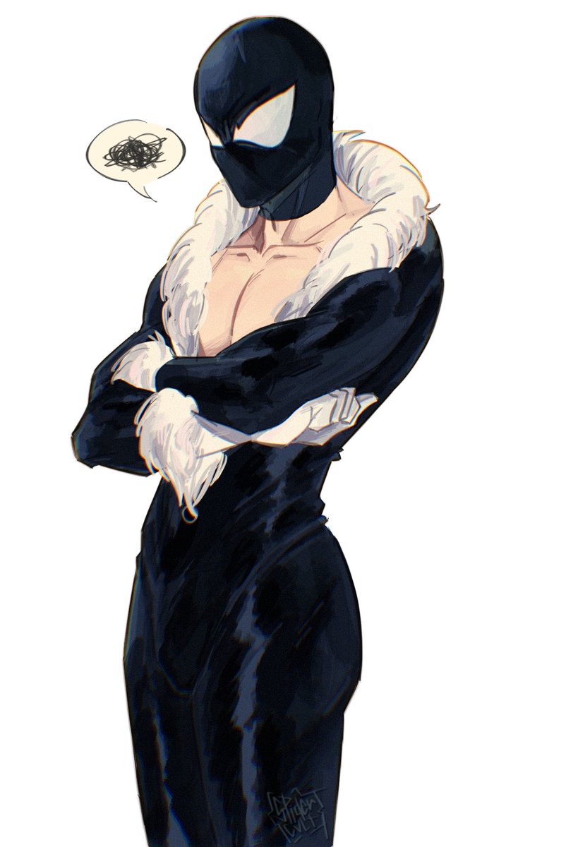 spidercvlt's tweet photo. oomf said to make him wear his black suit mask https://t.co/WMzm46vQHu