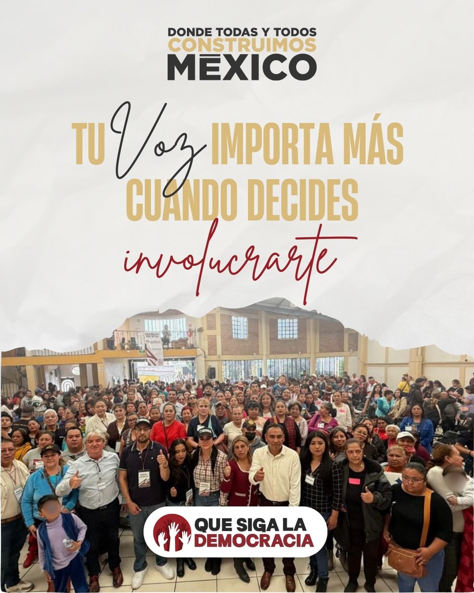 QueSigaMX's tweet photo. La democracia se fortalece cuando la ciudadanía participa y asume responsabilidad. 
Forma parte activa.
Afíliate. Participa.

📷 Descarga la app “Apoyo Ciudadano” y afíliate hoy.
Apple https://t.co/rC9joCTQ6g
Android https://t.co/ToA2Uo8cfF

Juntas y juntos construimos México 🇲🇽 https://t.co/QQc5s0XuJZ