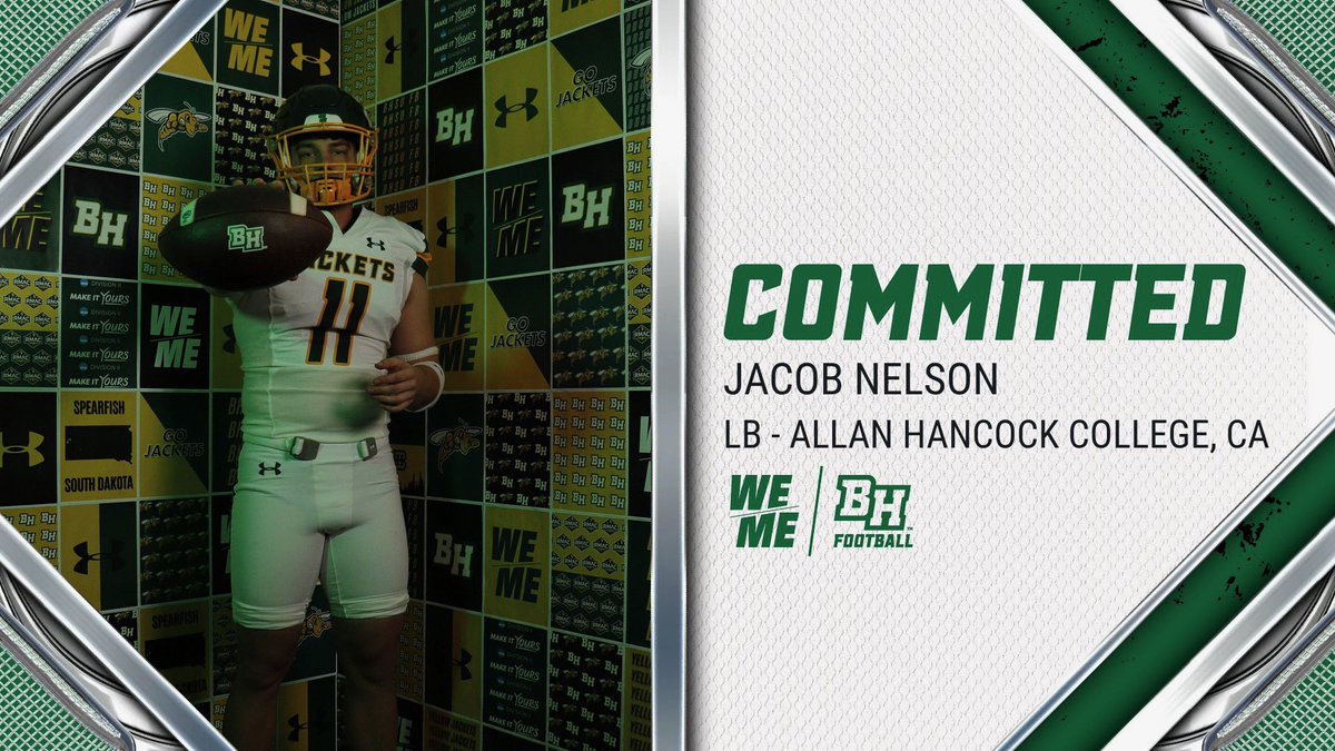 After a great visit I’m blessed to announce my commitment to Black Hills State! <a href="/MarquezJayden/">Jayden Marquez</a> <a href="/Bvarela58/">Gilbert “Bubba” Varela</a> <a href="/AHancockFball/">Allan Hancock College FB</a> <a href="/kdutra_dogs/">Coach Dutra</a> <a href="/CoachRusPickett/">Coach Rus Pickett</a>