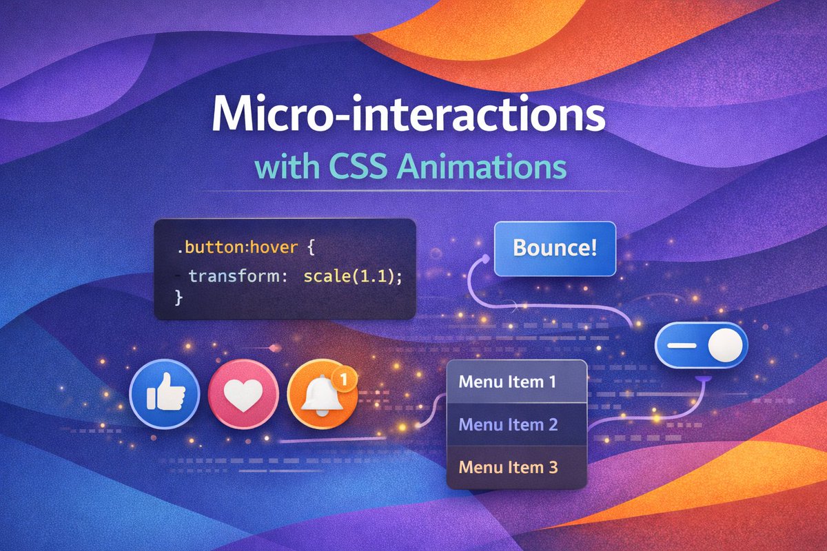 The difference between a 'good' UI and a 'delightful' one is often invisible until you move your mouse. 🖱️✨

I've shared my favourite CSS patterns for building high-performance micro-interactions that don't break accessibility. 

Check it out here: alexanderburgos.netlify.app/blog/micro-int…
