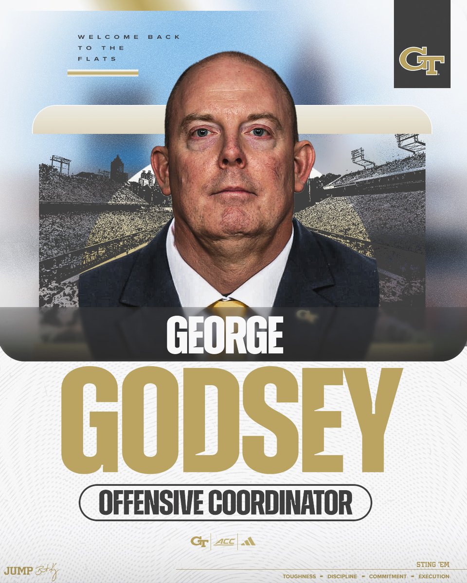 Welcome Back To The Flats 🤝

Coach George Godsey, Offensive Coordinator
🗞️buzz.gt/GodseyOC

#StingEm 🐝