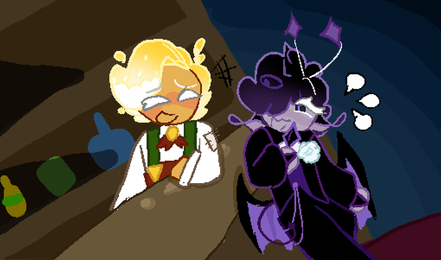 wedd1ngcake's tweet photo. bar meeting .

‼️ SKETCH WAS NOT DONE BY ME, ALL I DID WAS COLOUR IT, HUGE CREDIT TO @cybernyxx_ FOR THE SKETCH!!!! ‼️

Come on guys let's get that reach,
#sparklingsapphire #radiofizz #radiobar #blacksapphirecookie #sparklingcookie #cookierunkingdom #cookierunfanart #cookierun https://t.co/WxO7WDYrC5