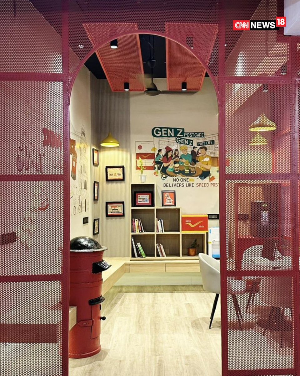 CNNnews18's tweet photo. Under India Post’s nationwide modernisation programme, the post office on the SVNIT campus has been converted into a Next Generation facility targeting younger users. Union Minister Jyotiraditya Scindia shares a sneak-peek!
#PostOffice #SVNIT #Trending https://t.co/QvsivOztXh