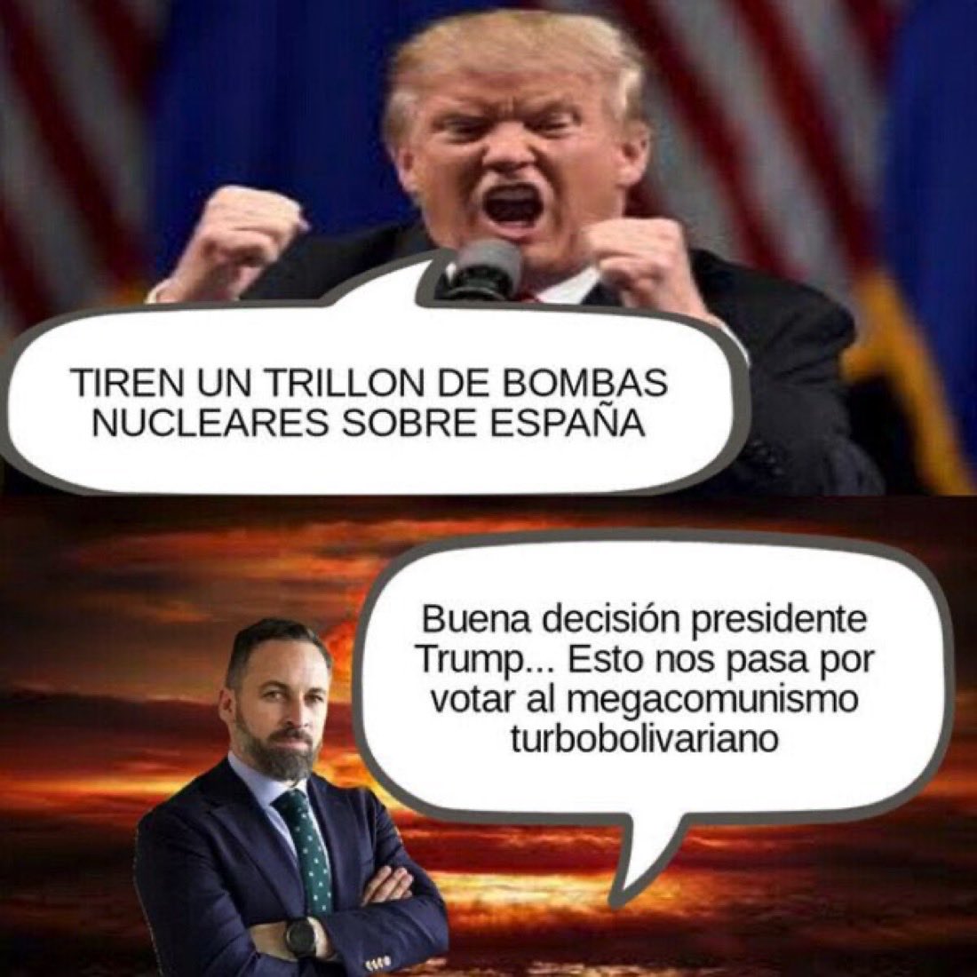 comuflauta's tweet image. Estoy a lagrimones de que el puto meme sea hasta suave para definir a la derecha española actualmente.