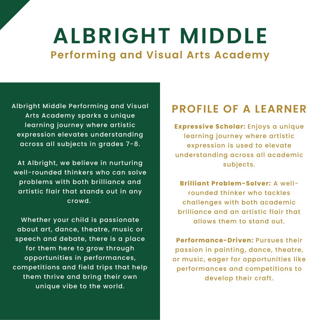 Albright Middle Performing and Visual Arts Academy tweet media