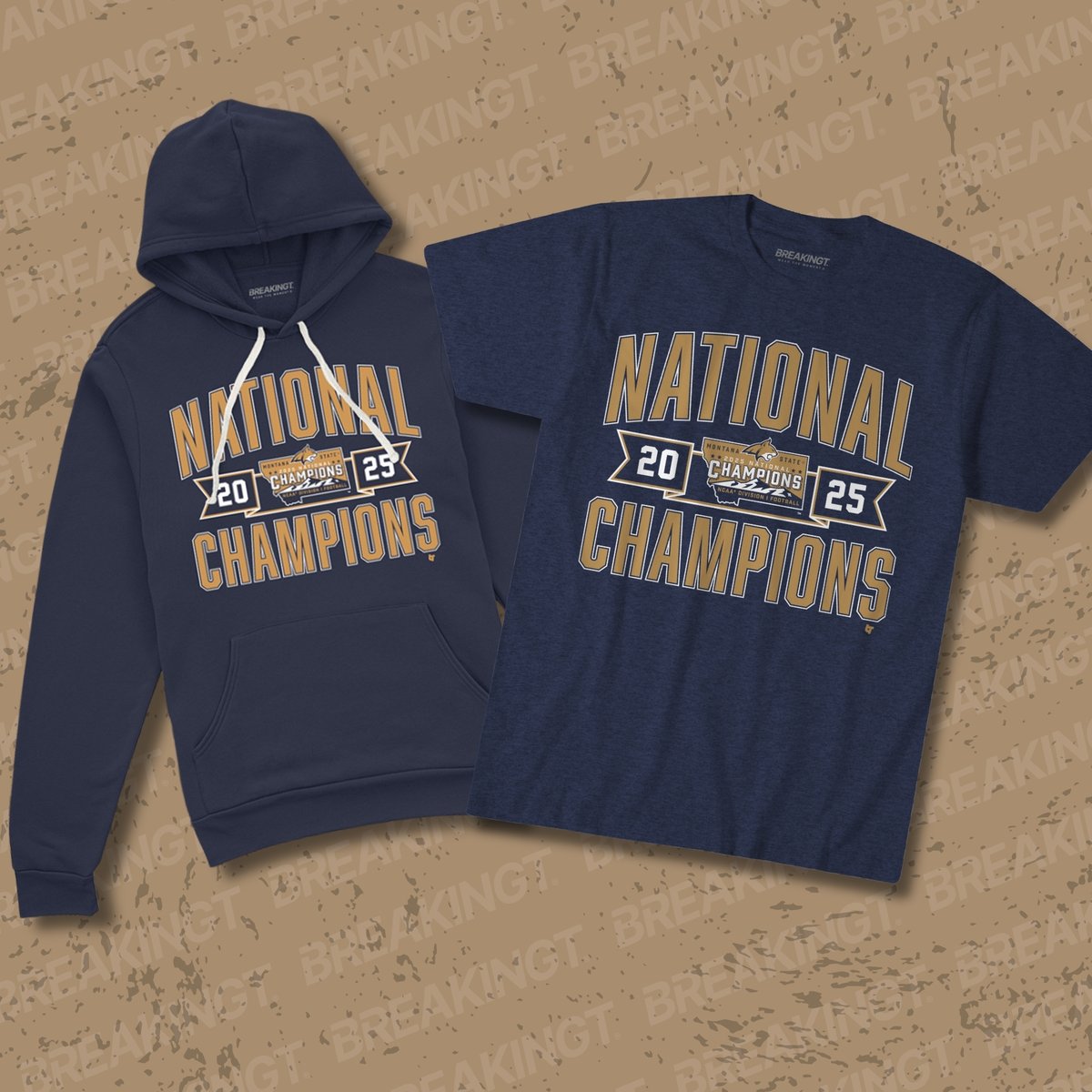 BreakingT's tweet image. Official #MSU #Bobcats #FCSChampionship gear now available at BreakingT.com 🏆#BobcatBuilt #MSUFootball #MontanaState