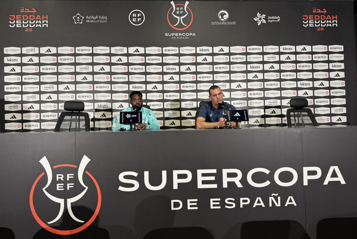 sports_tourism_'s tweet image. ويليامز قائد بلباو 
فاجأنا برشلونة في 2021 وسنفاجئهم في 2026 🔥

قال نجم فريق اتلتيك بلباو اينياكي ويليامز في المؤتمر الصحفي:
لقد جئنا لنفوز واتمنى أن  الناس يعون ذلك 
نحن سنثبت اننا فريق كبير ونريد ان نُظهر الوجه الجميل لنا.
فزنا من قبل بالسوبر بوجود مدريد وبرشلونة 
وسنحاول ان…