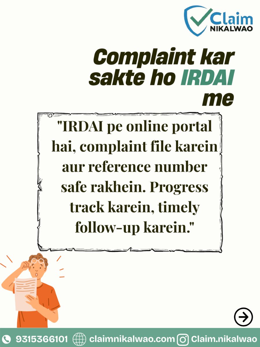 CNikalwao's tweet image. Don’t suffer silently — report mis-selling today.
Mis-selling ki wajah se insurance claim rejection hota hai, aur loss aapka.

IRDAI rules aapko protection dete hain 
Bas awaaz uthani hoti hai.

#insuranceclaimrejection #insurancemisselling #IRDAIRules #insuranceawareness