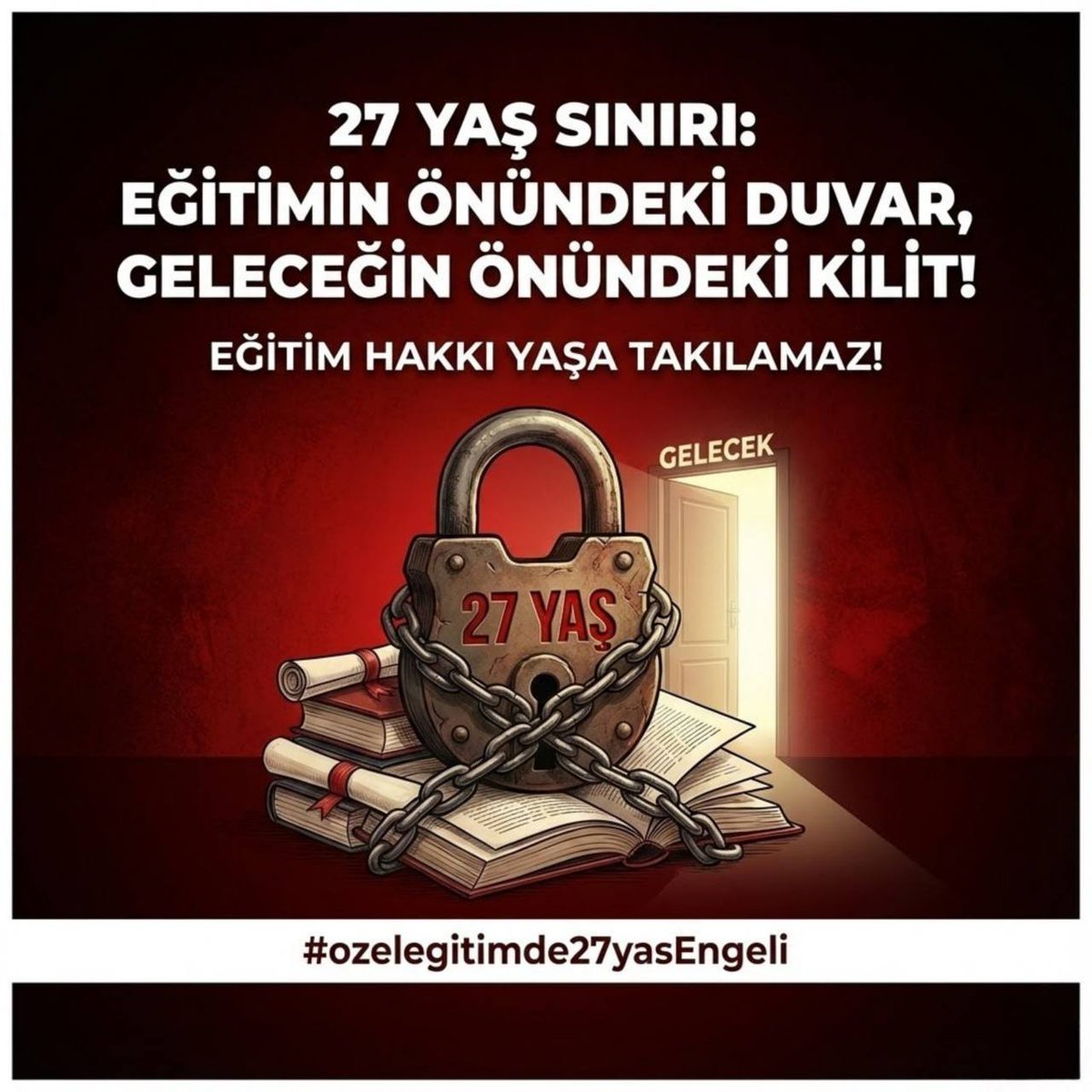 Özel eğitim haktır, kesilemez.
<a href="/RTErdogan/">Recep Tayyip Erdoğan</a> <a href="/cbsbb/">T.C. Cumhurbaşkanlığı Strateji ve Bütçe Başkanlığı</a> <a href="/HMBakanligi/">T.C. Hazine ve Maliye Bakanlığı</a> <a href="/tcailesosyal/">T.C. Aile ve Sosyal Hizmetler Bakanlığı</a> <a href="/tcmeb/">Millî Eğitim Bakanlığı</a>
#ozelegitimde27yasEngeli