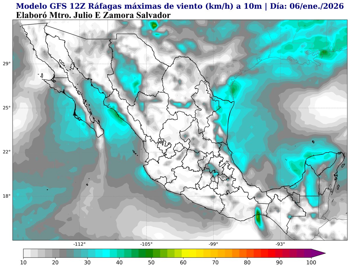Pronóstico 06 de enero de 2026 – 12:00h | Tiempo estable🌤️

☀️Tarde soleada en gran parte de México, a excepción del noroeste que bajo la influencia de la dinámica de la corriente en chorro tendrá cobertura nubosa el día de hoy, el resto del país será soleado propiciando ambiente