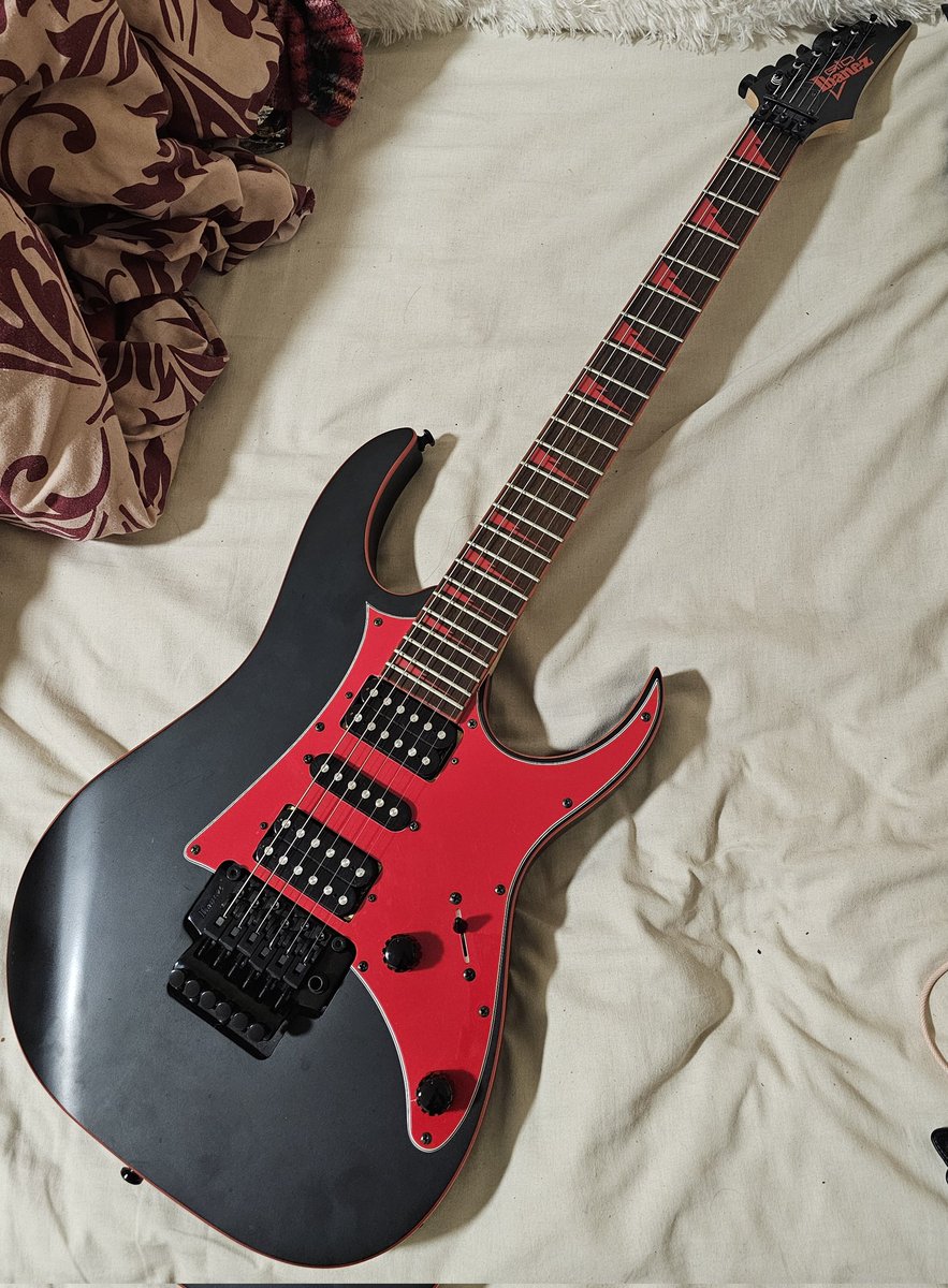 egbred's tweet photo. guys I got a new guitar... nobody warned me about a floyd rose bridge- why did nobody warn me? this thing is evil https://t.co/iQ5p4hGqE3