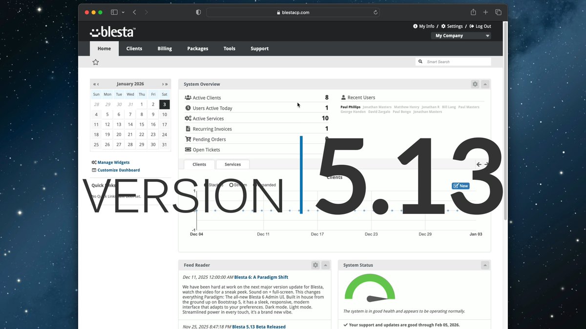 Blesta 5.13 has been released! Find out more about this release and download a copy at blesta.com/2026/01/06/ble… Just install and select "Start a 30-day free trial" to give it a spin. Our bash installer works great with a fresh AlmaLinux 8/9/10 VM.