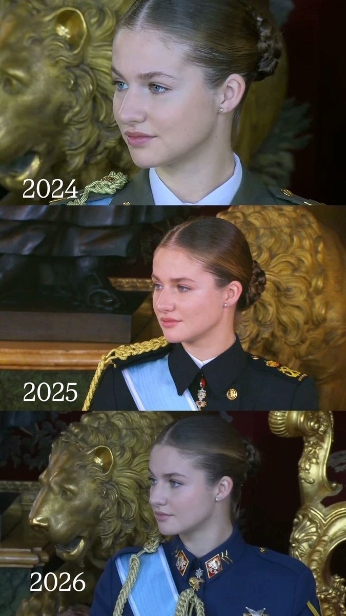 LetFel's tweet image. La princesa Leonor a través de los años en la pascua militar 🥹