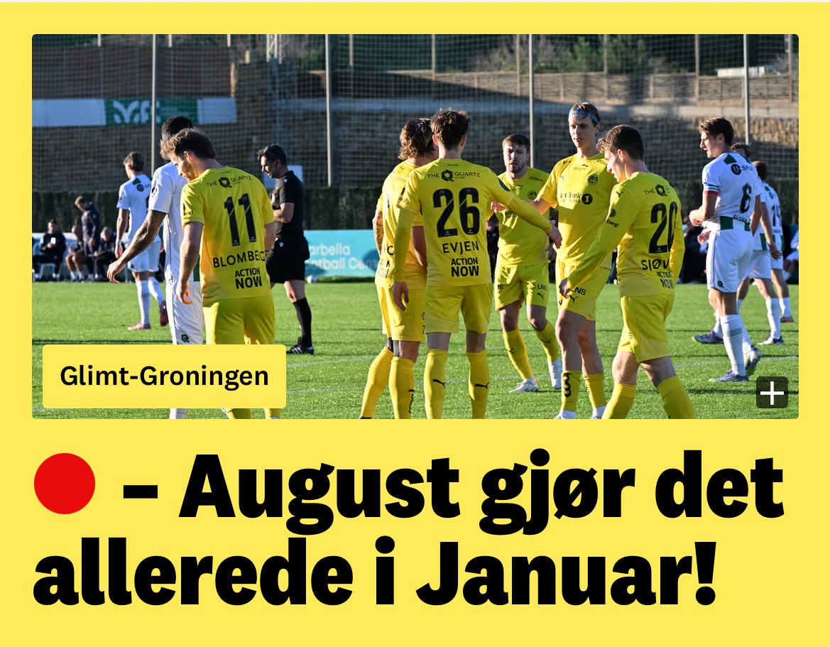 Sterk overskrift.

August e gul💛