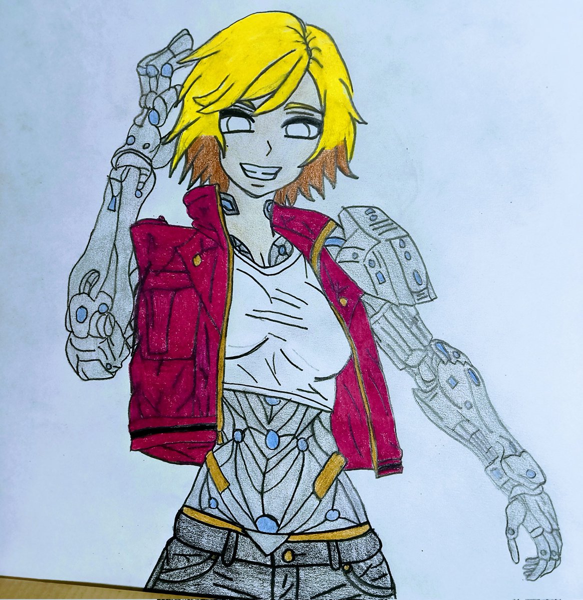 Today is Penci's big tomboy android sister Tyler 
#artmoots #oc