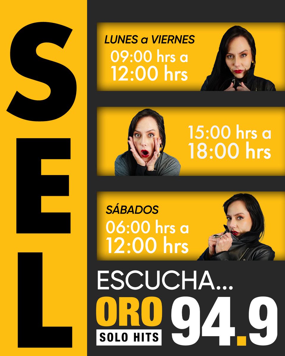 ☀️ El miércoles amanece con SEL y energía.  
De 9 a.m. a 12 p.m., hits que te ayudan a cruzar la mitad de semana 🎶🔥 

Escúchala en Oro 94.9 👉 orohits949.com