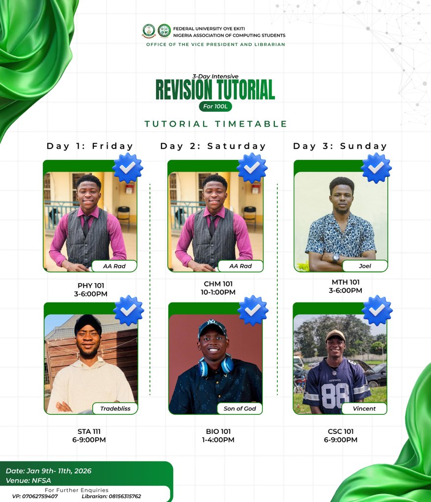 NIGERIAN ASSOCIATION OF COMPUTING STUDENTS tweet media