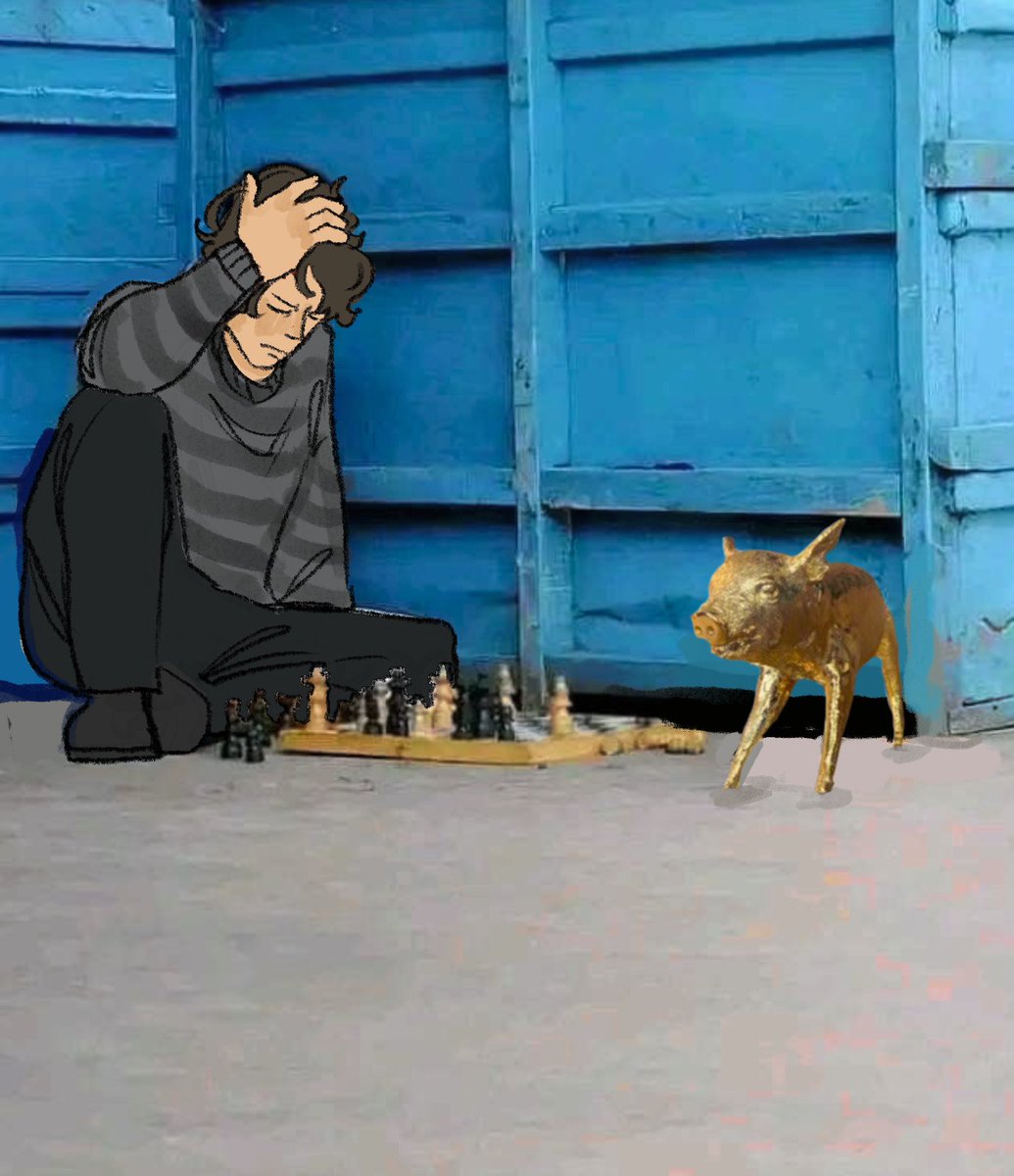 _MeowDoodle_68's tweet image. Dan vs pig 
#phanart