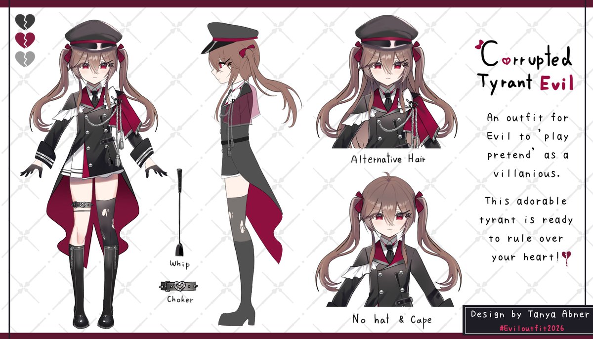 tanya_abner's tweet image. Meet the adorable tyrant 🥀💔
#eviloutfit2026